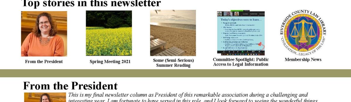 May/June 2021 Newsletter