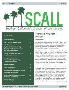 Cover page of the Fall 2026 SCALL Newsletter